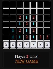 a Connect4 gameboard